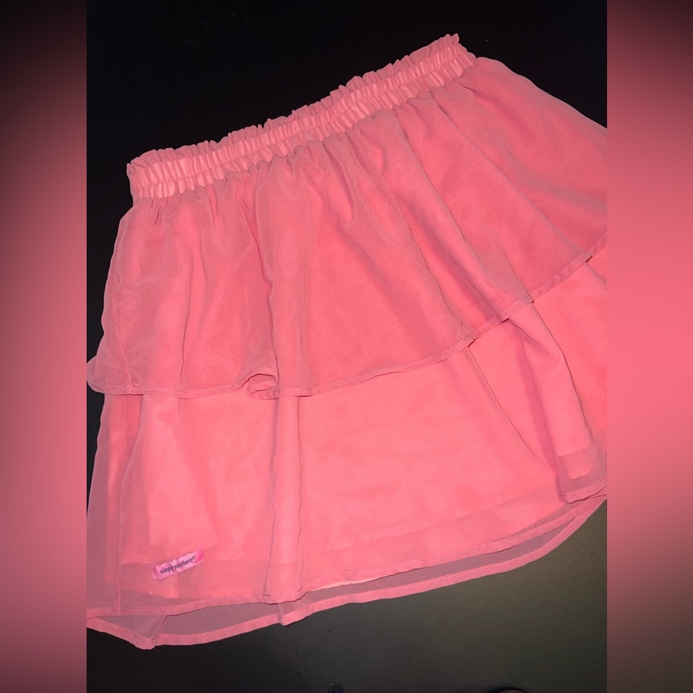 Simply Southern Coral/ Pink Ruffle Skirt Size XL GUC